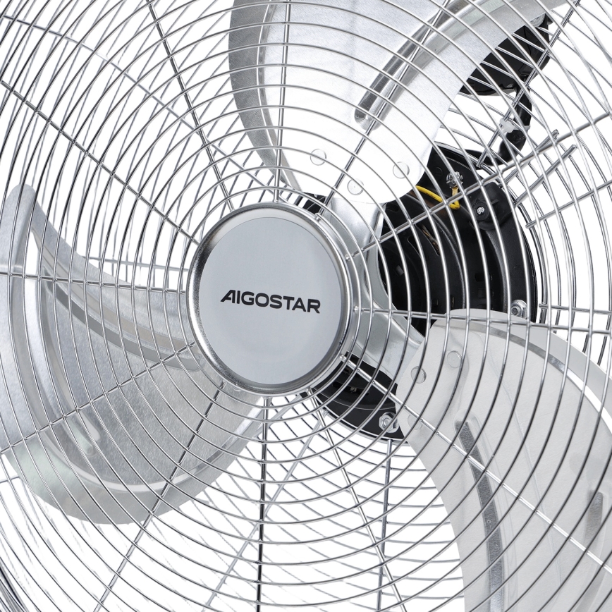 Aigostar - Põrandatuuluti 100W/230V, läbimõõt 54 cm, läikiv kroom
