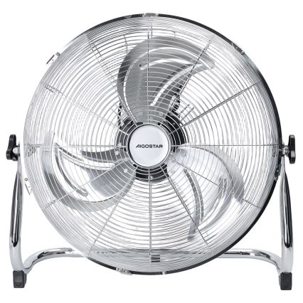 Aigostar - Põrandatuuluti 100W/230V, läbimõõt 54 cm, läikiv kroom