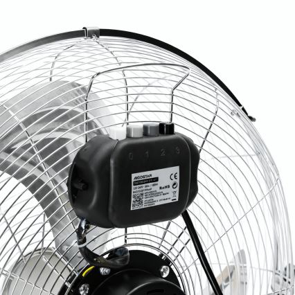 Aigostar - Põrandatuuluti 100W/230V, läbimõõt 54 cm, läikiv kroom