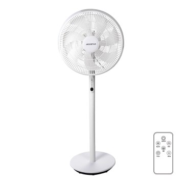 Aigostar - Põrandaventilaator 2in1 45W/230V valge + kaugjuhtimispult