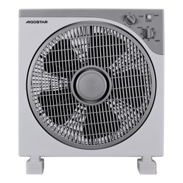 Aigostar - Põrandaventilaator 35W/230V d. 30 cm valge/hall