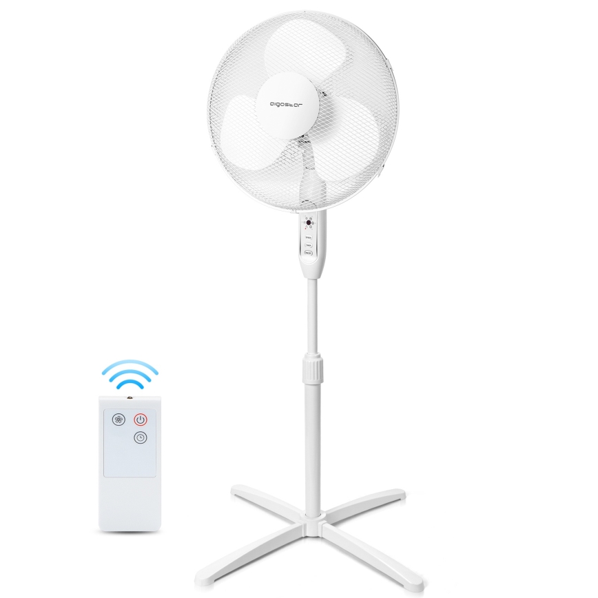 Aigostar - Põrandaventilaator 40W/230V 120 cm valge