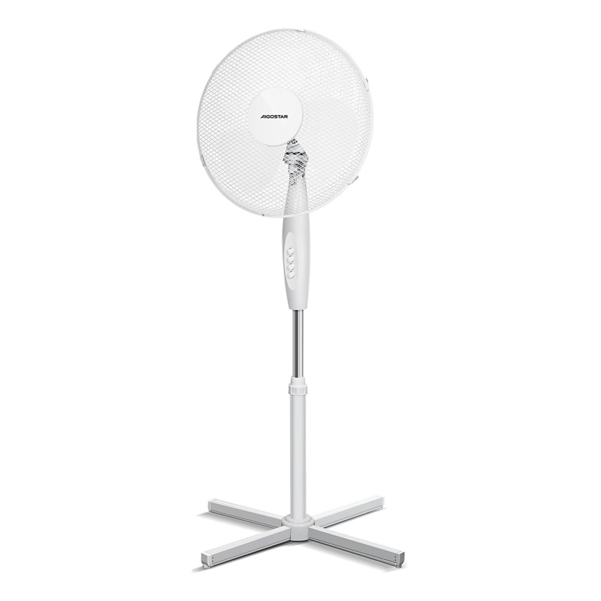 Aigostar - Põrandaventilaator 45W/230V 125 cm valge