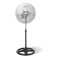 Aigostar - Põrandaventilaator 50 W/230 V Ø 50 cm kroom/must