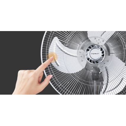 Aigostar - Põrandaventilaator 50 W/230 V Ø 50 cm kroom/must
