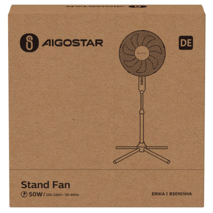 Aigostar - Põrandaventilaator 50W/230V 120 cm valge