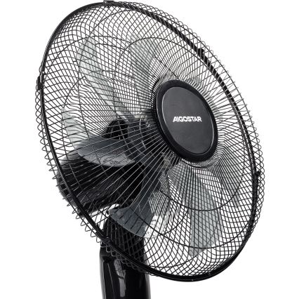 Aigostar - Põrandaventilaator 50W/230V 130 cm must + kaugjuhtimispult