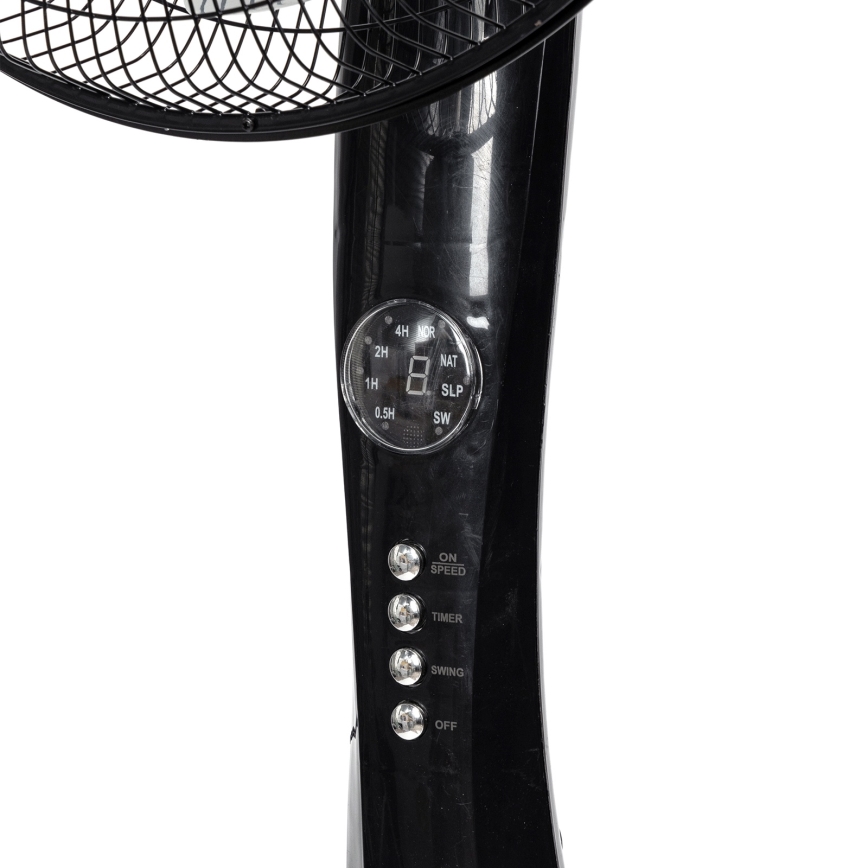 Aigostar - Põrandaventilaator 50W/230V 130 cm must + kaugjuhtimispult