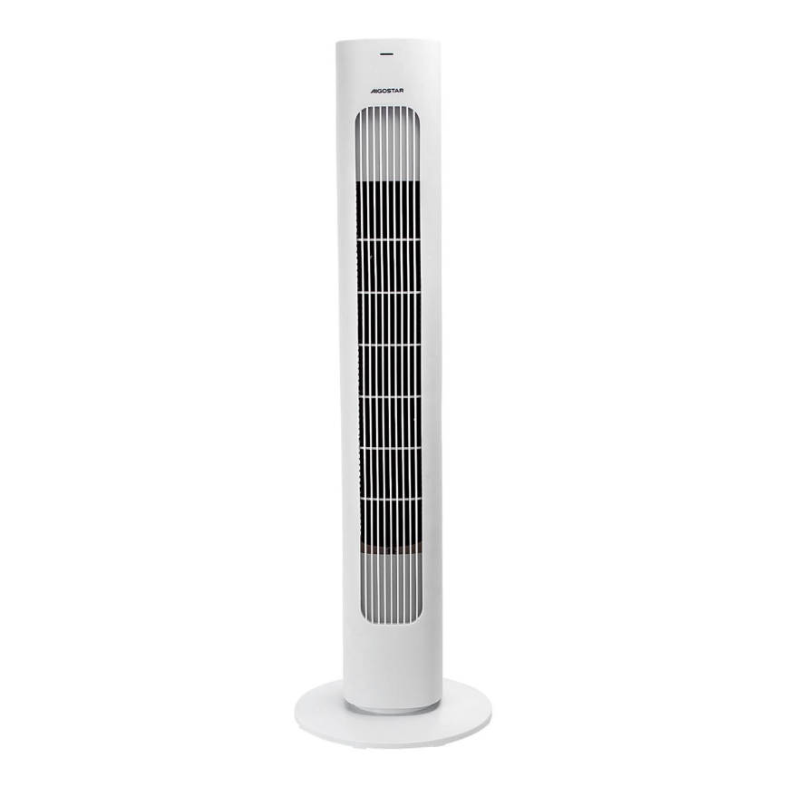 Aigostar - Põrandaventilaator 50W/230V valge + kaugjuhtimispult