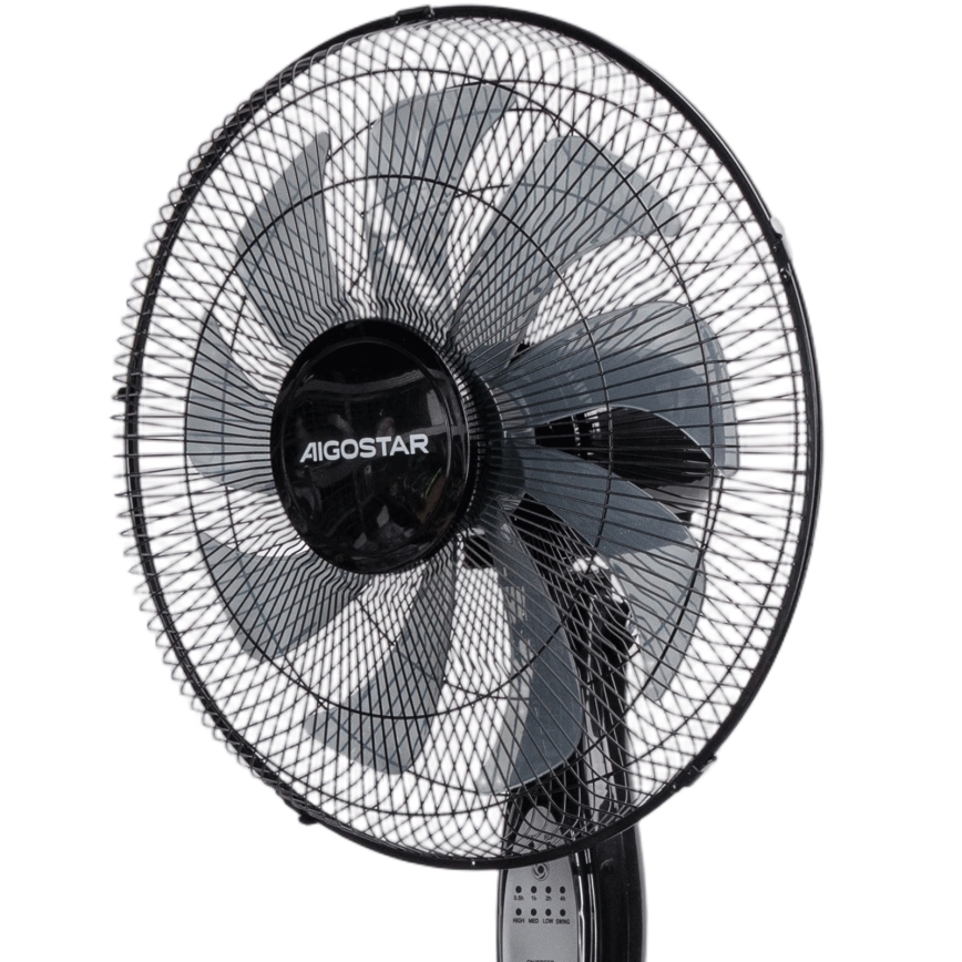 Aigostar - põrandaventilaator 55 W/230 V, 130 cm, must + kaugjuhtimispult