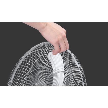 Aigostar - Põrandaventilaator 55W/230V läikiv kroom/must