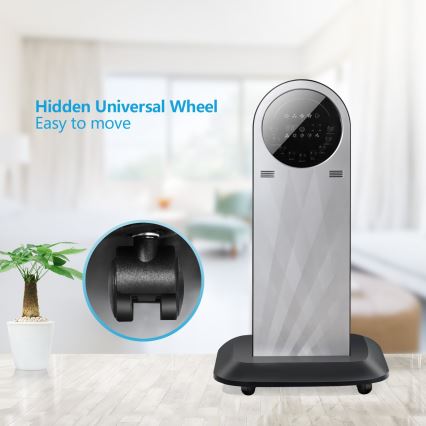 Aigostar - Põrandaventilaator uduefektiga MIST 95W/230V + kaugjuhtimispult