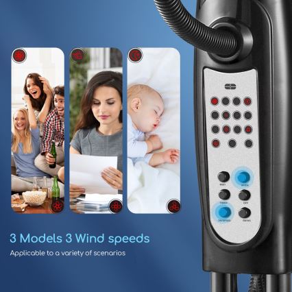 Aigostar - Põrandaventilaator veeauruga 75W/230V + pult