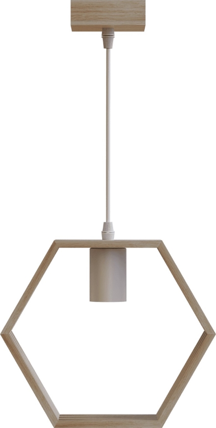 Aigostar - Puidust ripplamp kaabliga 1xE27/60W/230V mänd