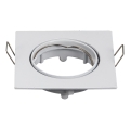 Aigostar - Raam sisseehitatava laevalgusti GU10 jaoks, 8,2x8,2 cm, valge