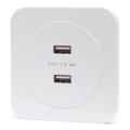 Aigostar - raamiga USB-pistikupesa 2x USB-A valge