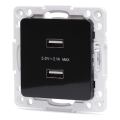 Aigostar - raamita must USB-toitepesa 2x USB-A
