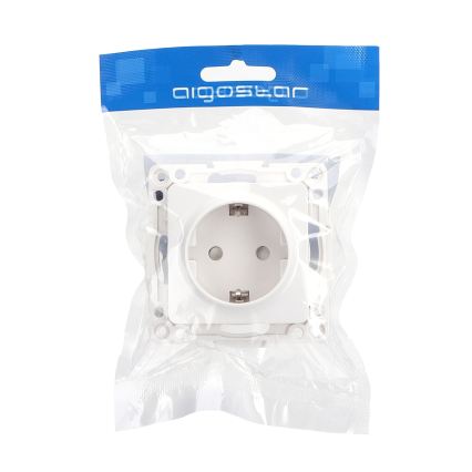 Aigostar - raamita SCHUKO seinakontakt 250V, valge