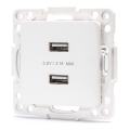 Aigostar - raamita USB-pistikupesa 2x USB-A valge