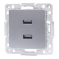 Aigostar - raamita USB-toitepesa 2x USB-A hõbedane