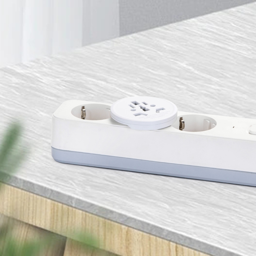 Aigostar - Reisiadapter EU jaoks, valge