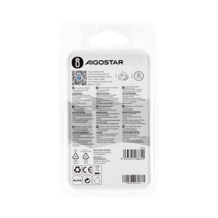 Aigostar - Reisiadapter EU jaoks, valge