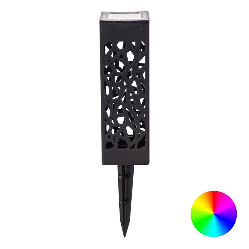 Aigostar - RGB LED Päikesepaneeliga valgusti LED/0,006W/1,2V 28,5cm must  IP44 100 mAh