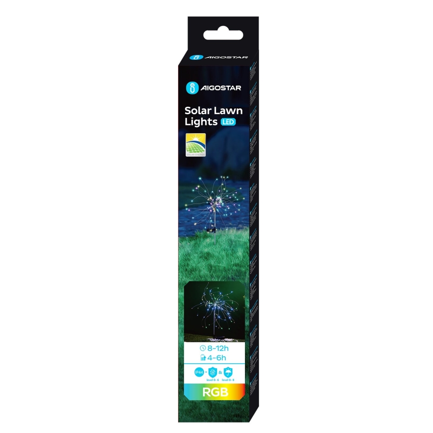 Aigostar - RGB LED Päikesepaneeliga valgusti LED/0,03W/1,2V IP44