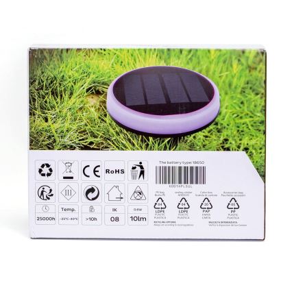 Aigostar - RGB LED Päikesepaneeliga valgusti LED/0,6W/3,7V IP65