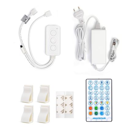 Aigostar - RGBW hämardatav LED-riba/48W/12V 2x7,5 m Wi-Fi