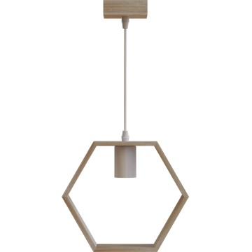 Aigostar - Ripplamp kaabliga 1xE27/60W/230V beež