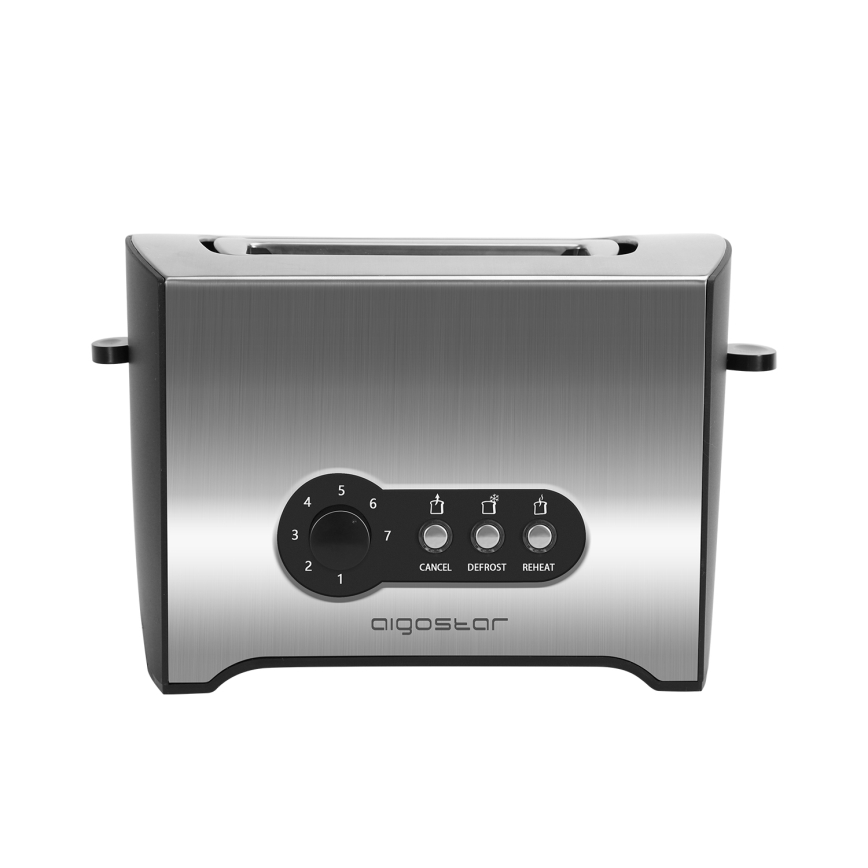 Aigostar - Röster, 2 auguga 900W/230V matt kroom