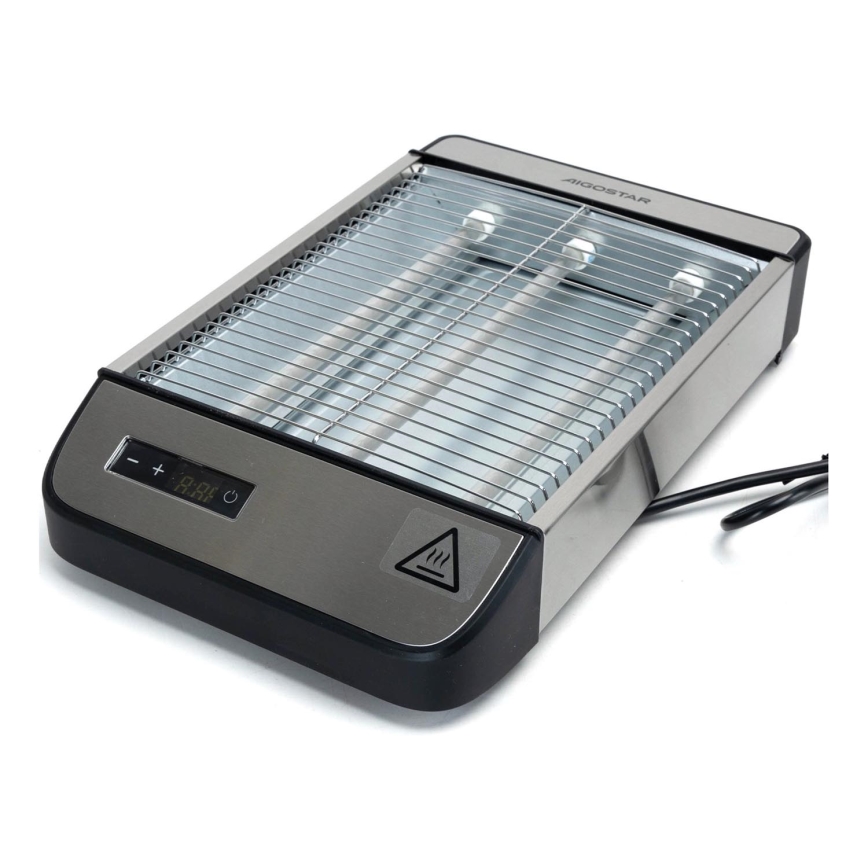 Aigostar - Röster 840-1000W/230V matt kroom