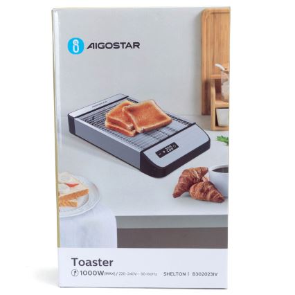 Aigostar - Röster 840-1000W/230V matt kroom