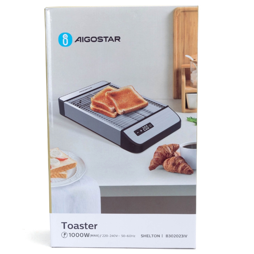 Aigostar - Röster 840-1000W/230V matt kroom