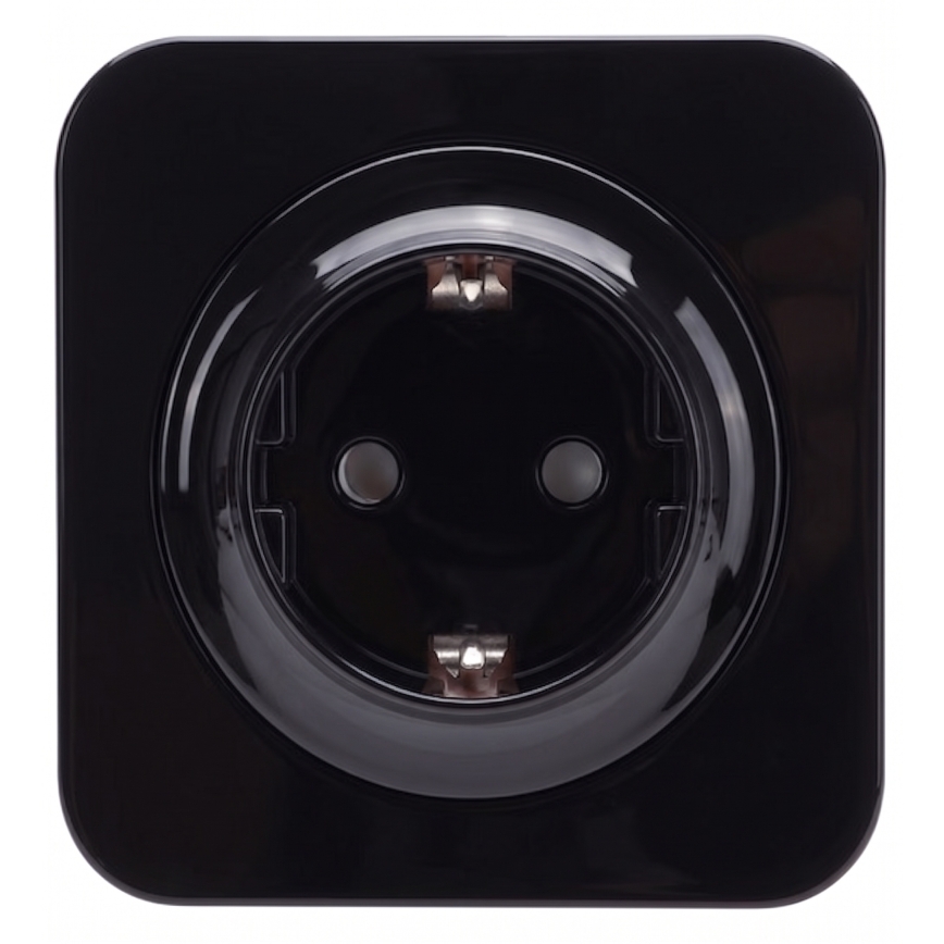 Aigostar - SCHUKO seinapistikupesa raamiga 250V/16A must