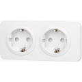 Aigostar - Seinapistikupesa raamiga 2Z SCHUKO 250V/16A valge