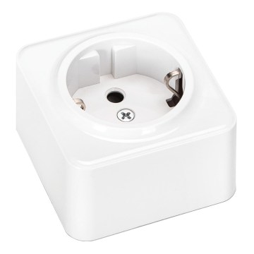 Aigostar - Seinapistikupesa SCHUKO 250V valge