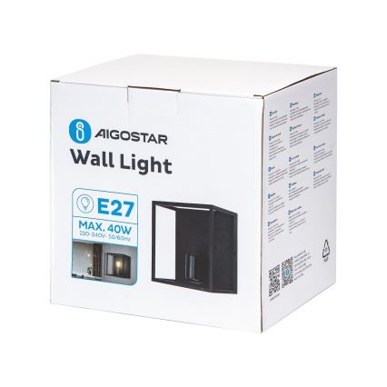 Aigostar - Seinavalgusti 1xE27/40W/230V