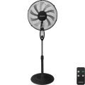 Aigostar - Seisev ventilaator 55W/230V 130 cm must + kaugjuhtimispult