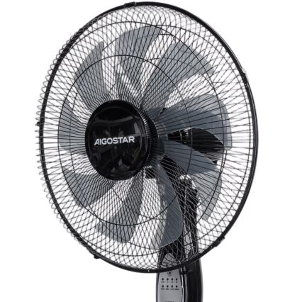 Aigostar - põrandaventilaator 60W/230V 130 cm must + kaugjuhtimispult