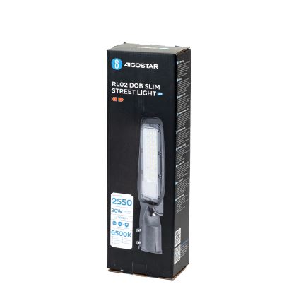 Aigostar - SLIM LED tänavavalgusti 30 W, 230 V, 6500 K, IP65