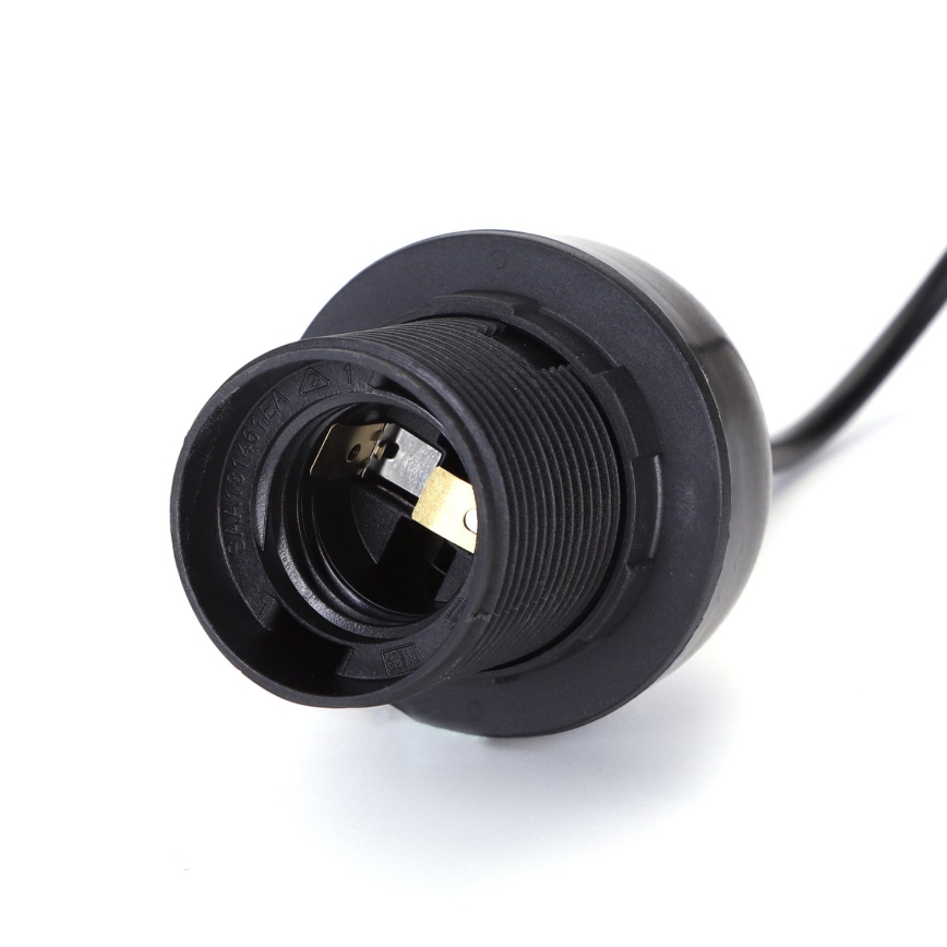 Aigostar - Toitekaabel 1xE27/60W/250V must