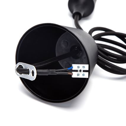 Aigostar - Toitekaabel 1xE27/60W/250V must