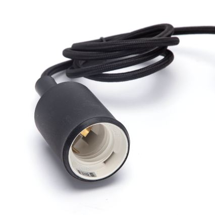 Aigostar - Toitekaabel 1xE27/60W/250V must