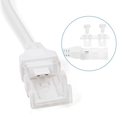 Aigostar - Toiteplokk LED-ribadele 10 mm 600W/230V valge