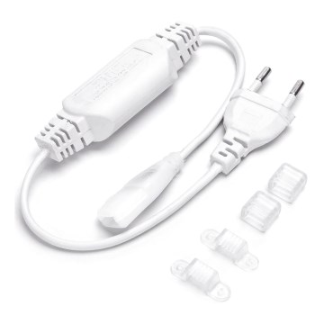 Aigostar - Toiteplokk LED-ribadele 8 mm 400W/230V valge
