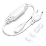 Aigostar - Toiteplokk LED-ribadele 8 mm 400W/230V valge