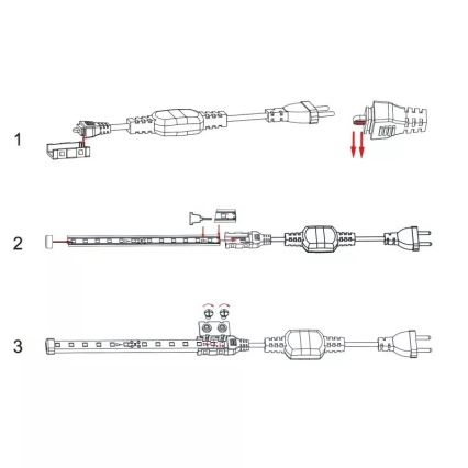 Aigostar - Toiteplokk LED-ribadele 8 mm 600W/230V valge