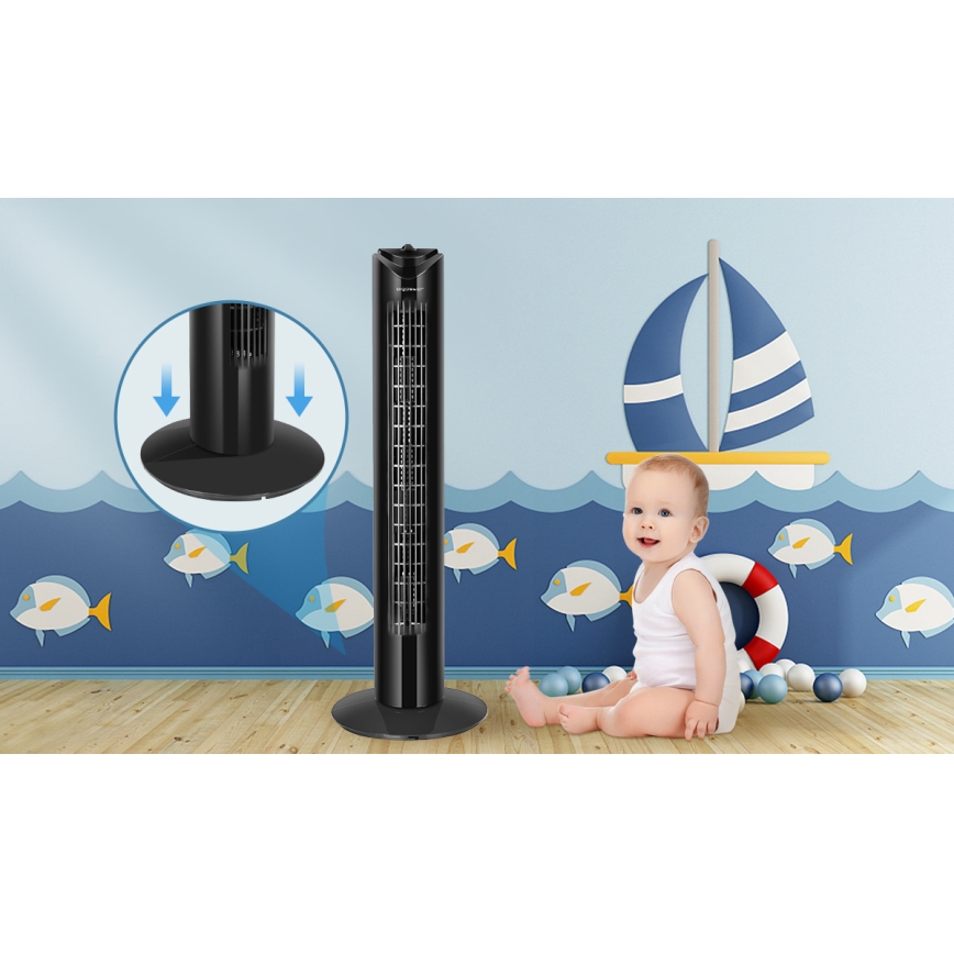 Aigostar - Tornventilaator 45W/230V must